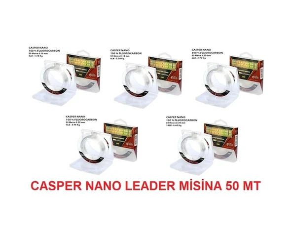 Captain Casper Nano Fluorocarbon 030 Mm 50 Mt Leader Misina ürün görseli 1