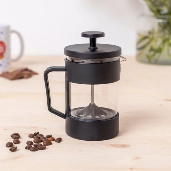 Periboia Siyah Cam French Press 350 ml ürün görseli 1