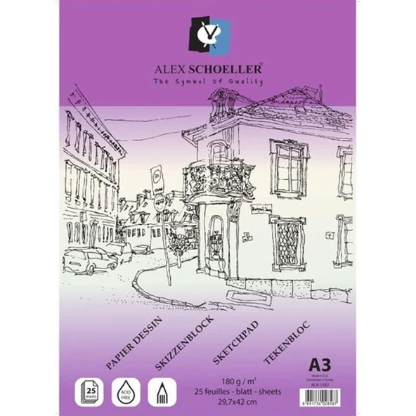 Alex Eskiz Bloknot ( A3 ) 180 Gram 25'li -1587 ürün görseli 1