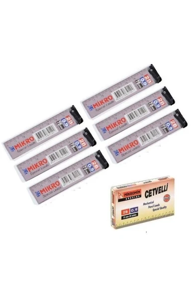 Mikro M-750 75Mm Cetvelli Kurşun Kalem Ucu 0.9Mm - 6 Adet - Resim 2
