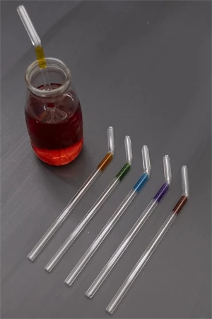 6 Adet Renkli Cam Pipet Isıya Dayanıklı Pipet Seti ürün görseli 1