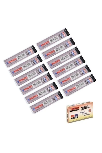 Mikro M-750 75Mm Cetvelli Kurşun Kalem Ucu 0.9Mm - 12 Adet - Resim 2