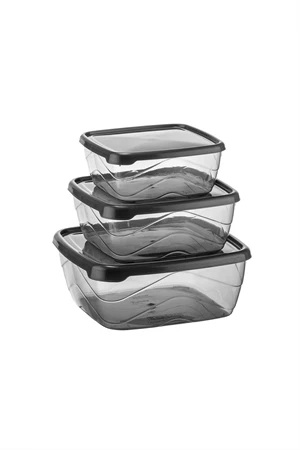 Bee Home Kare Saklama Kabı 3'lü (250-500-900 ml) ürün görseli 1