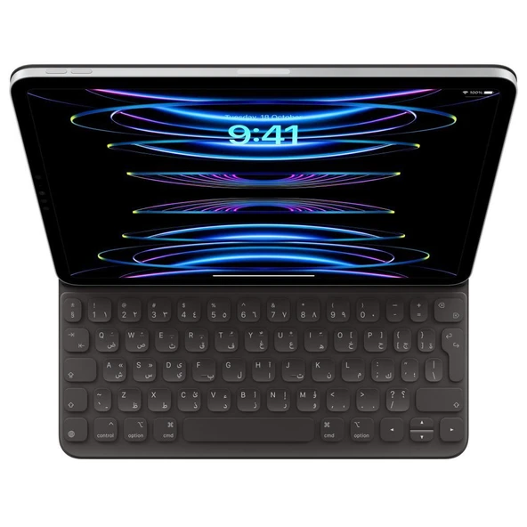 Apple 11 inç iPad Pro (4. nesil) ve 11 inç iPad Air (M2) için Smart Keyboard Folio - Arapça MXNK2AT/A ürün görseli 1