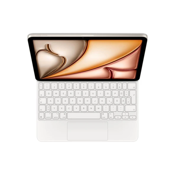 Apple 11 inç iPad Air (M2) için Magic Keyboard - Almanca - Beyaz MJQJ3TD/A ürün görseli 1