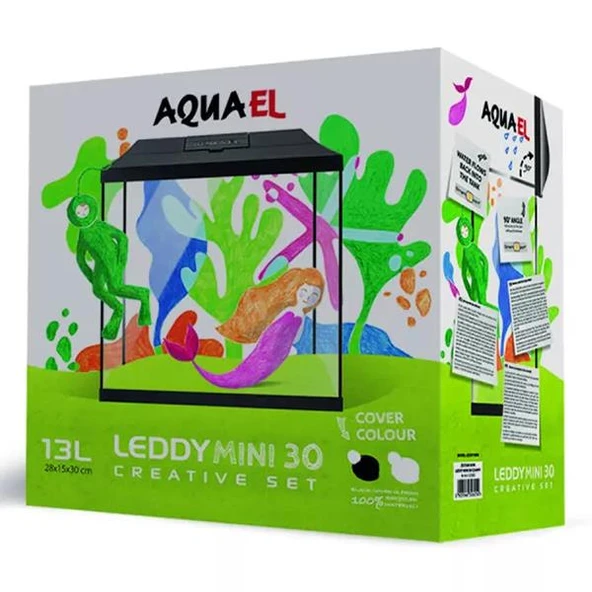 Aquael Aquarium Set Leddy Mini 30 Siyah - Resim 5