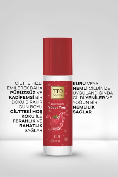 TTO CLINIC VÜCUT YAĞI ÇİLEK 200 ML - Resim 2