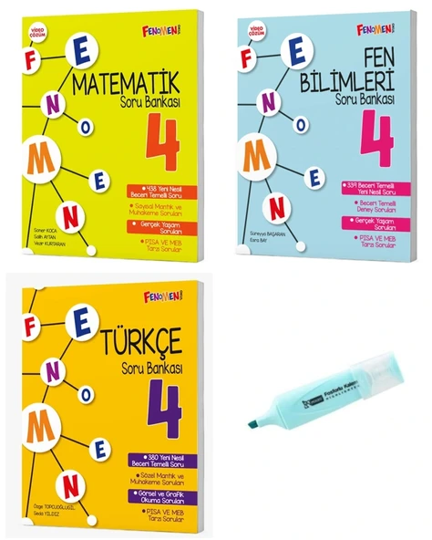 4. Sınıf Matematik Fen Bilimleri ve Türkçe Soru Bankası ürün görseli 1