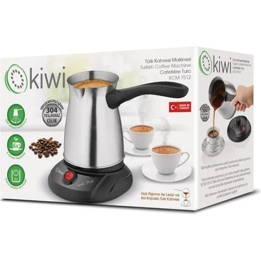 Kiwi KCM-7512 Çelik Cezve Türk Kahve Makinesi Inox ürün görseli 1