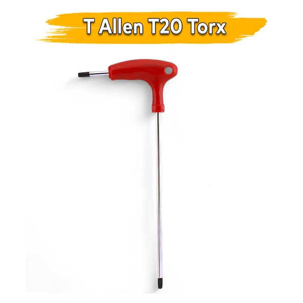 T20 Torx T Tipi Allen Anahtar TT020 – Uzun Saplı Çelik Tornavida Yıldız Lokma Uyumlu ürün görseli 1
