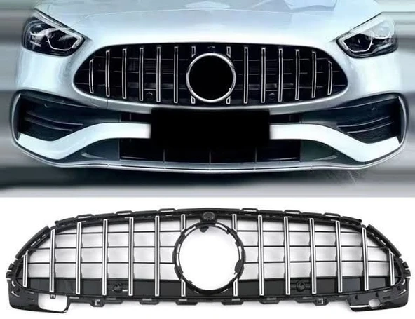 AUTOGP Mercedes w206 gtr ön panjur ızgara seti krom 2020+ c serisi ürün görseli 1