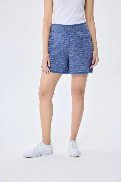 Peraluna  Sweetheart,  Yazlık Kadın Triko Şort  - DENIM MIX ürün görseli 1