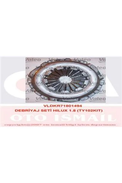 VALEO 801494 Debriyaj Seti Hilux 1.8 Ty102kit ürün görseli 1