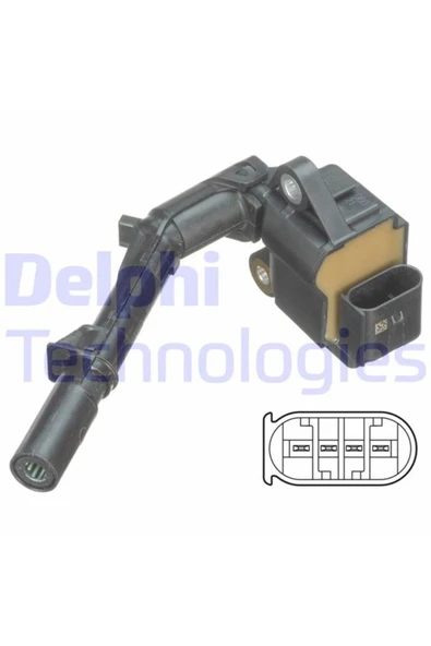 DELPHİ GN10690-12B1 ATESLEME BOBINI MERCEDES M270-M274 / 117-156-176-246 204-205-212-213 ürün görseli 1
