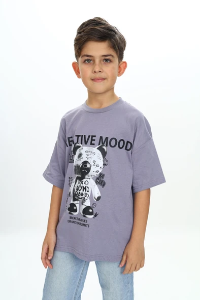 Toontoy Erkek Çocuk Creatıve Mood Baskılı Tişört ürün görseli 1