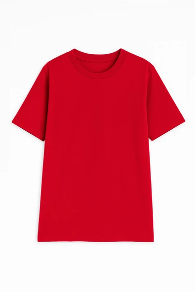 Kadın %100 Pamuk Basic T-shirt - Resim 7