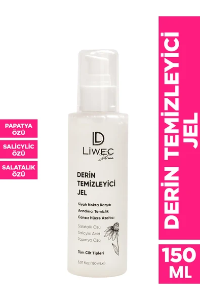 LIWECDERMA Liwec Derma DERİN TEMİZLEYİCİ JEL DEEP CLEANING GEL 150M ürün görseli 1