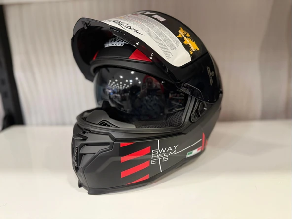 KASK SWAY SW 867 BLADE Black/Red Full Face - Resim 2