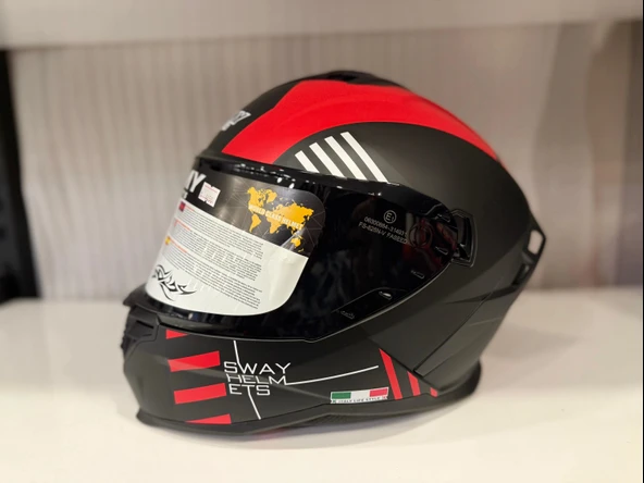 KASK SWAY SW 867 BLADE Black/Red Full Face ürün görseli 1