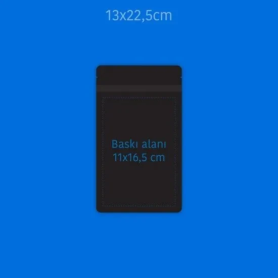 BASKILI PARLAK SİYAH ALÜMİNYUM DOYPACK 1000 ADET ürün görseli 1