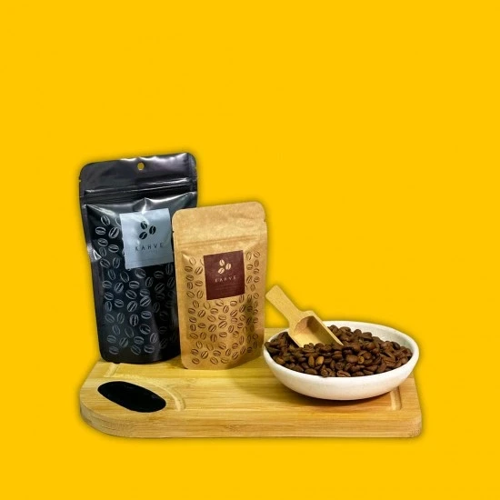 KAHVE BASKILI KAĞIT ALÜMİNYUM DOYPACK 8,5X14 50 GRAM 500 adet ürün görseli 1