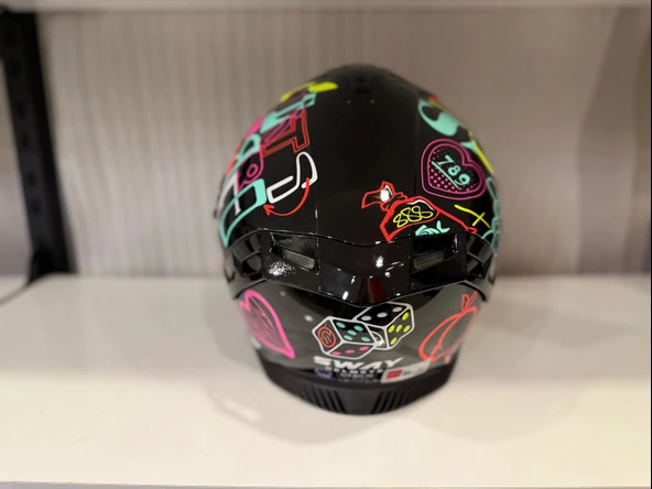 KASK SWAY SW 867 PERİ Colorful Full Face - Resim 4