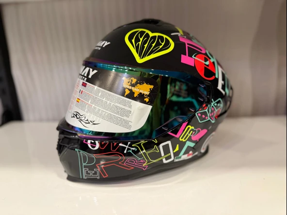 KASK SWAY SW 867 PERİ Colorful Full Face ürün görseli 1