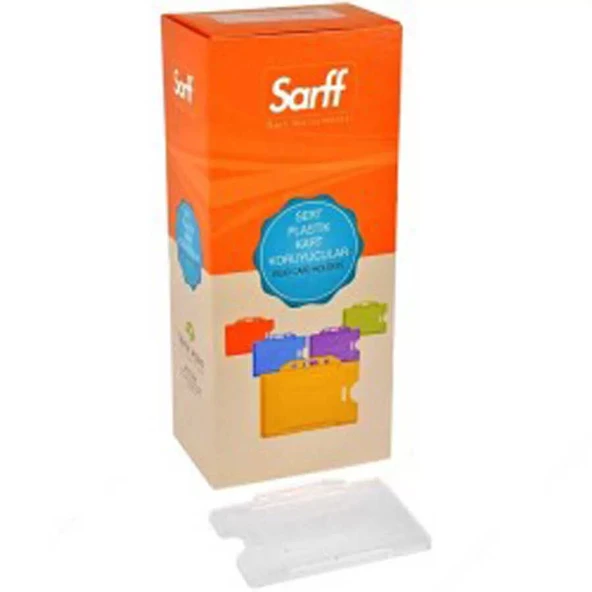 Sarff PVC Oval Yatay Şeritli 100'lü Şeffaf Kart Poşeti ürün görseli 1