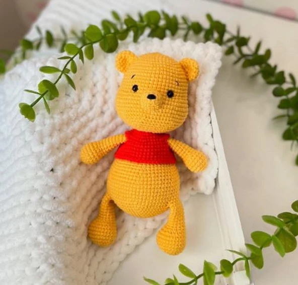 AMİGURUMİ OYUNCAK WİNNİE THE POOH ürün görseli 1
