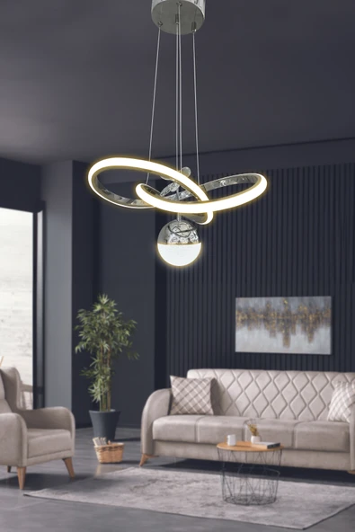 Kardelen Toplu Modern Sarkıt Led Avize - Resim 3
