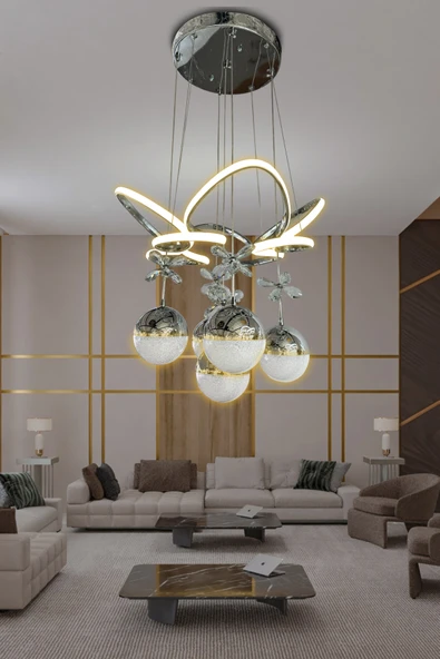 Kral Tacı Led Avize 5 Toplu Led Avize - Resim 3
