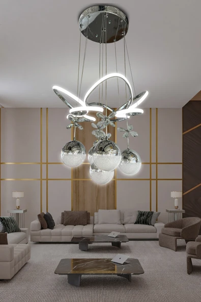Kral Tacı Led Avize 5 Toplu Led Avize - Resim 6