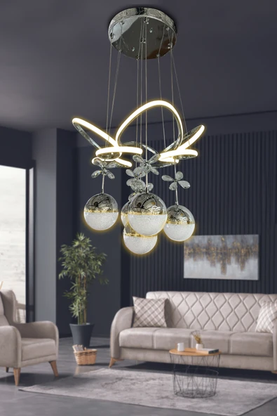 Kral Tacı Led Avize 5 Toplu Led Avize - Resim 4