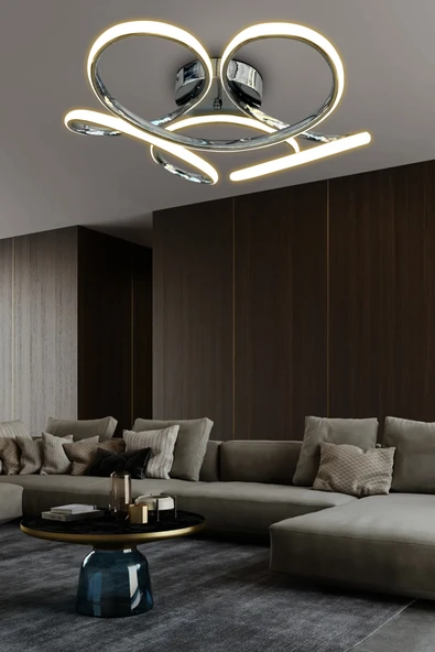 Dron Plafonyer Tavana Yapışık Led Avize - Resim 5