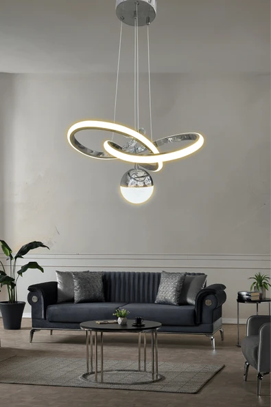 Kardelen Toplu Modern Sarkıt Led Avize - Resim 8