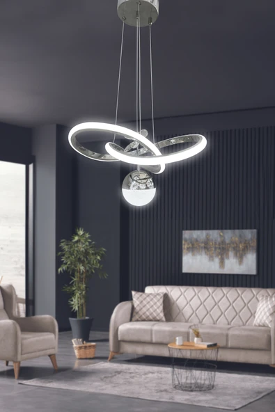 Kardelen Toplu Modern Sarkıt Led Avize ürün görseli 1