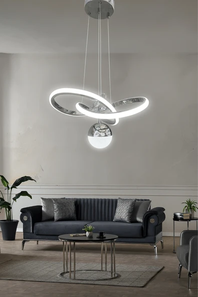 Kardelen Toplu Modern Sarkıt Led Avize - Resim 6