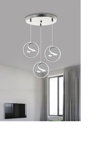 Helezon Modern Sarkıt 3'lü Led Avize ürün görseli 1