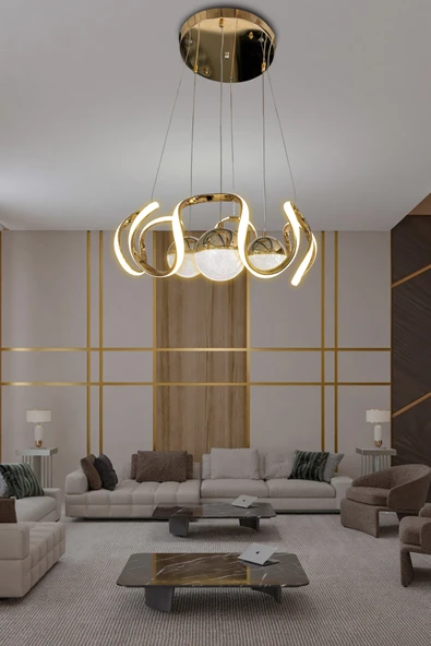 Arya 3 Renk Modern Sarkıt 3 Toplu Led Avize Powerled - Resim 2