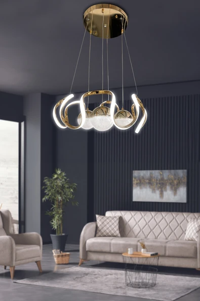 Arya 3 Renk Modern Sarkıt 3 Toplu Led Avize Powerled - Resim 4