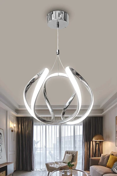 Arya Topsuz Led Avize 2 mt - Salon & Oturma Odası Avizesi ürün görseli 1