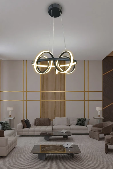 Kuzey Kıvrım Modern Sarkıt Led Avize - Resim 9