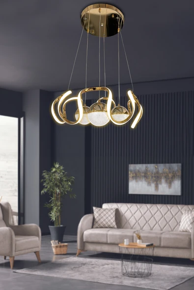 Arya 3 Renk Modern Sarkıt 3 Toplu Led Avize Powerled - Resim 7