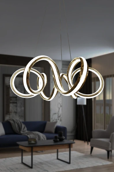 Burgu Çift Yönlü Sırt Led Avize - Resim 2