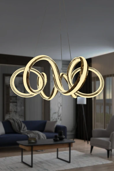 Burgu Çift Yönlü Sırt Led Avize - Resim 4