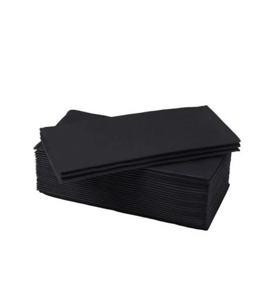 Omnisoft 40x40 cm 1/8 Defter Katlama Servis Peçetesi 50 Adet Siyah ürün görseli 1