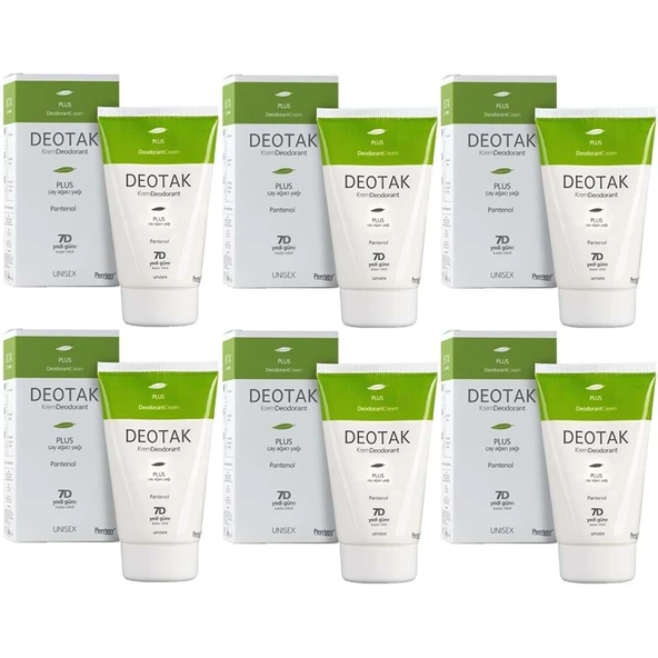 Deotak Krem Deodorant Unisex 35ML Plus (Çay Ağaçı Yağı) (6 Lı Set) ürün görseli 1