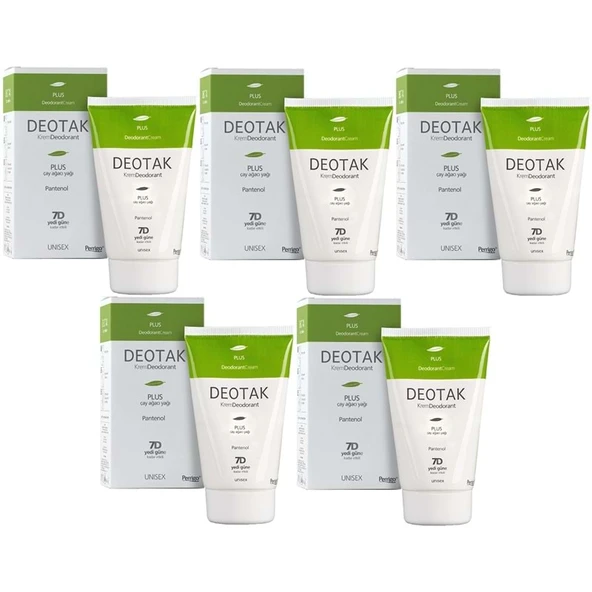 Deotak Krem Deodorant Unisex 35ML Plus (Çay Ağaçı Yağı) (5 Li Set) ürün görseli 1