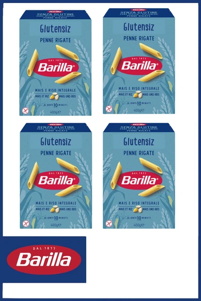 Barilla Glutensiz Penne Rigate (KALEM) Makarna 400 gr X 4 Adet ürün görseli 1