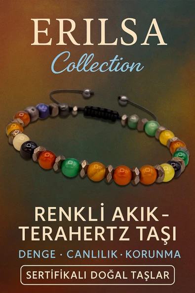 Sertifikalı Renkli Akik ve Terahertz Taşı Bileklik – Canlılık ve Dengeyi Şıklıkla Taşıyın ürün görseli 1